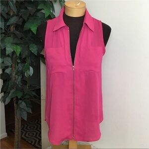 Sami & Jo pink small zip up sleeveless Tank